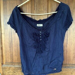 Hollister size s navy blue blouse.